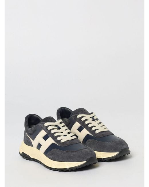 Hogan White Hyperlight Suede Sneakers for men
