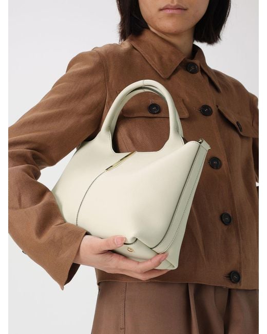 Tod's Natural Small Leather Shopping Bag
