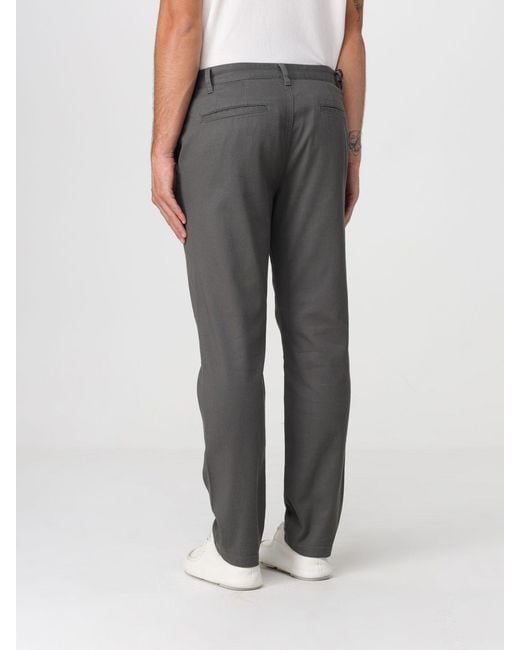 ARMANI EXCHANGE Gray Slim Fit Stretch Cotton Chino Pants With American Pockets for men