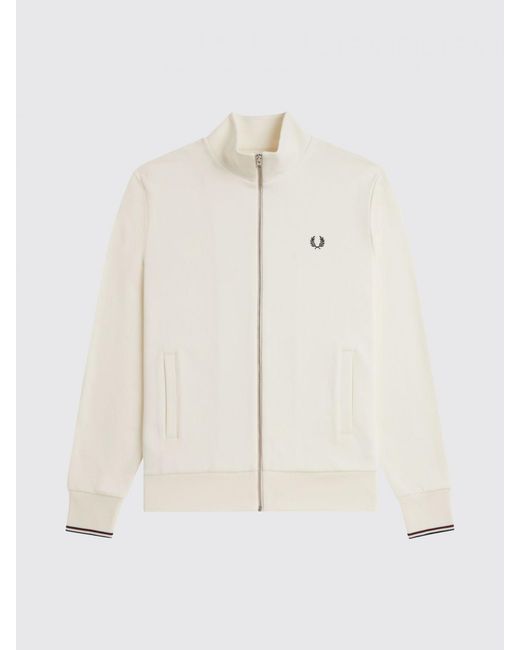 Fred Perry Natural Cotton Zip-Up Sweatshirt for men