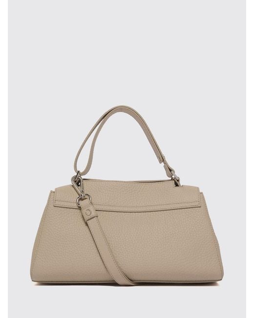 Orciani Natural Hammered Leather Sveva Longuette Bag