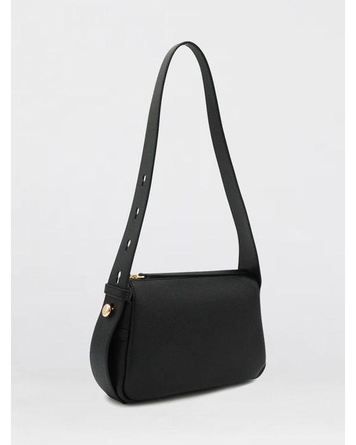 Tory Burch Black Romy Small Leather Crossbody Bag With Zip Closure