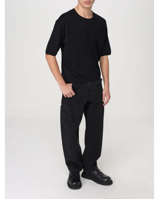 T-shirt in cotone di Lemaire in Black da Uomo