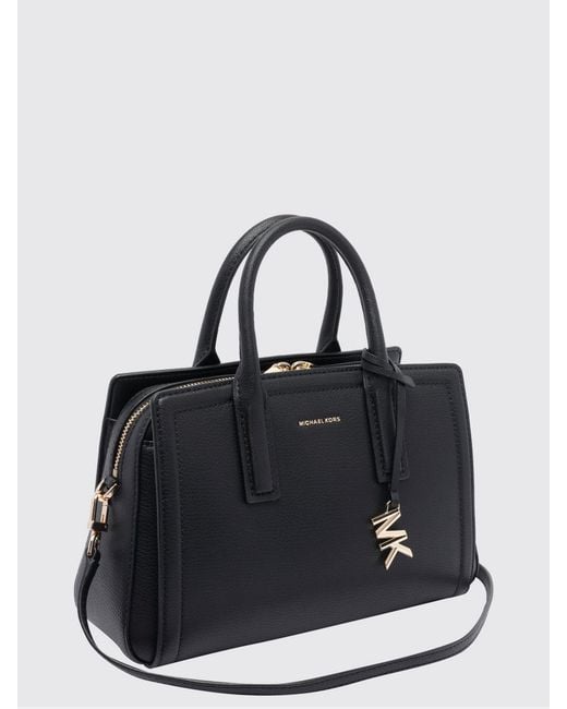 Michael Kors Black Laila Grained Leather Bag