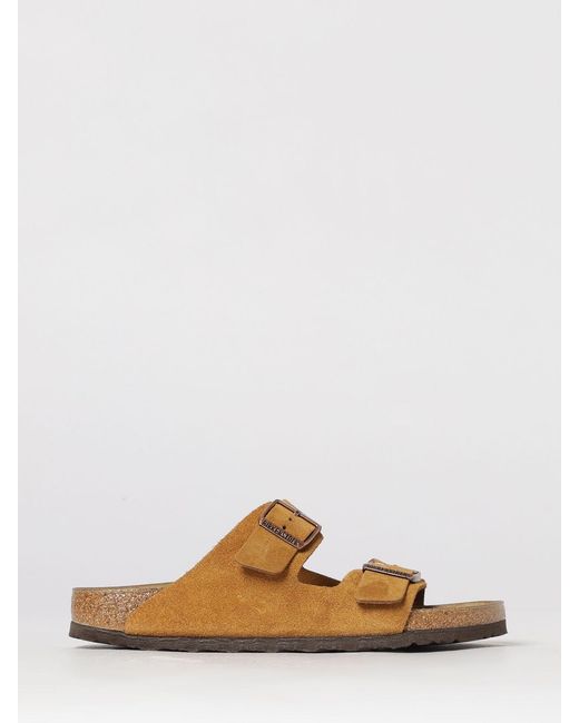 Birkenstock Brown Arizona Suede Sandals for men