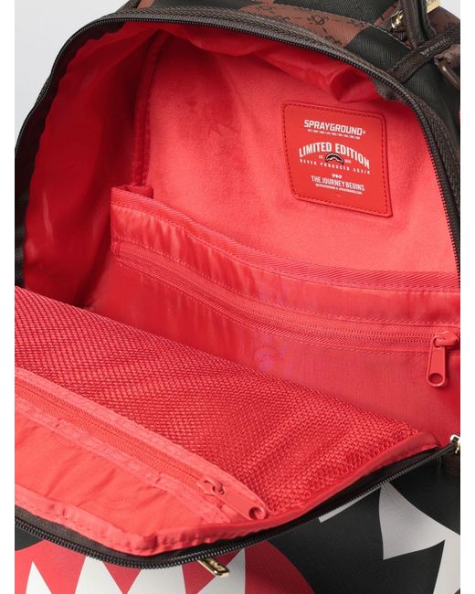Sprayground Multicolor Enlarged Checks Paris Saffiano Coated Cotton Backpack for men