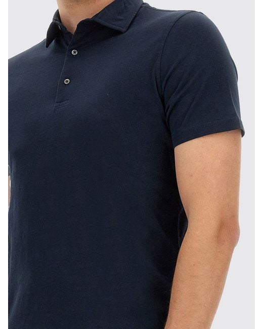 Aspesi Blue Cotton Polo Shirt for men