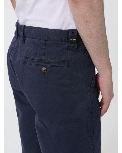 Blauer Blue Stretch Cotton Chino Shorts for men