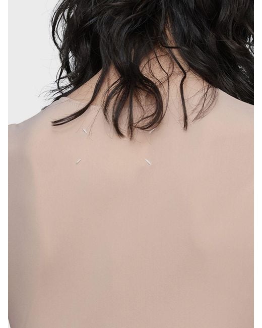 Maison Margiela Blue Stretch Nylon Bodysuit