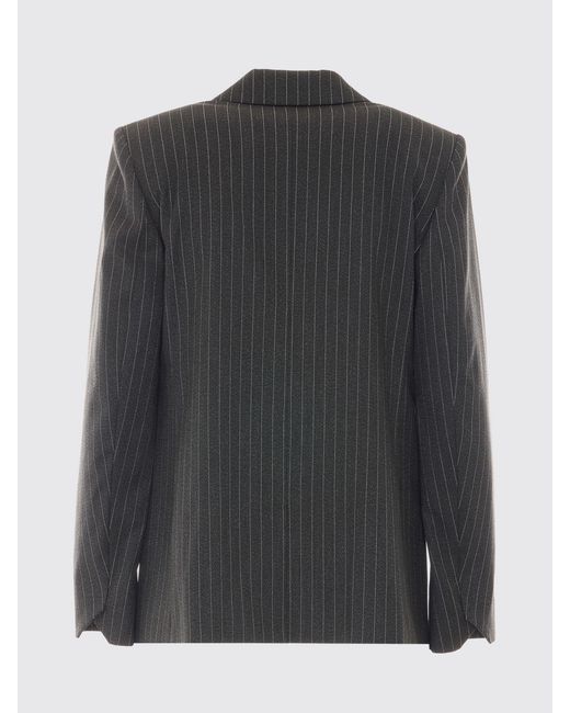 Zadig & Voltaire Gray Zadig &Amp Voltaire Pinstriped Single-Breasted Blazer With Peak Lapels