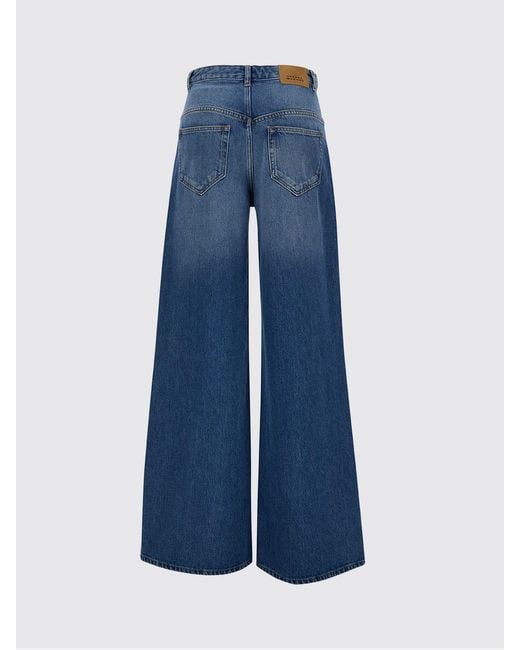 Isabel Marant Blue Lemony High-Waisted Wide-Leg Jeans