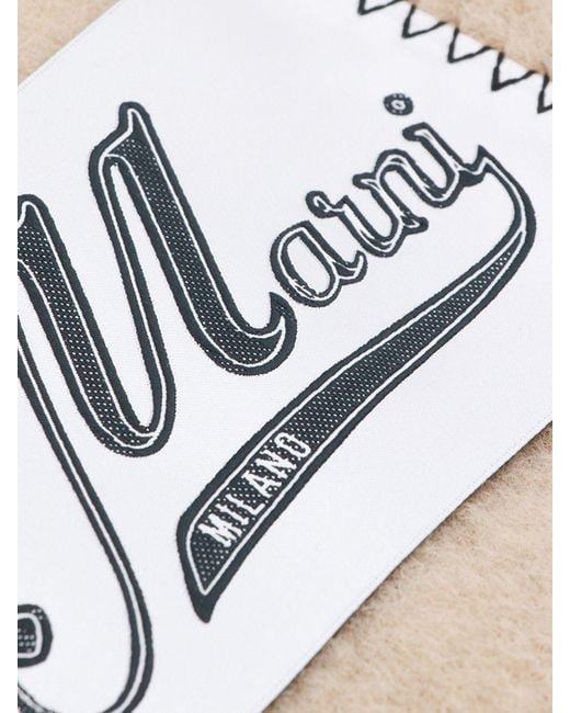Marni Natural Logo-Patch Fringed Alpaca Wool-Blend Scarf