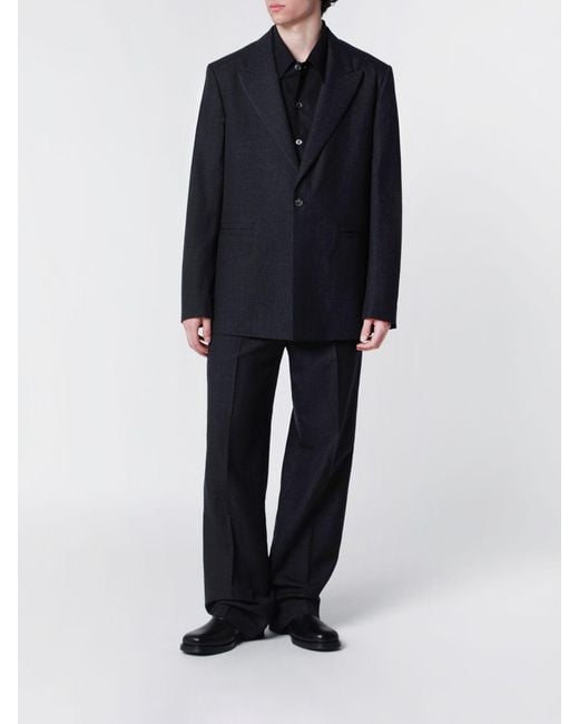 NAMACHEKO Blue Single-Breasted Peak Lapel Blazer for men