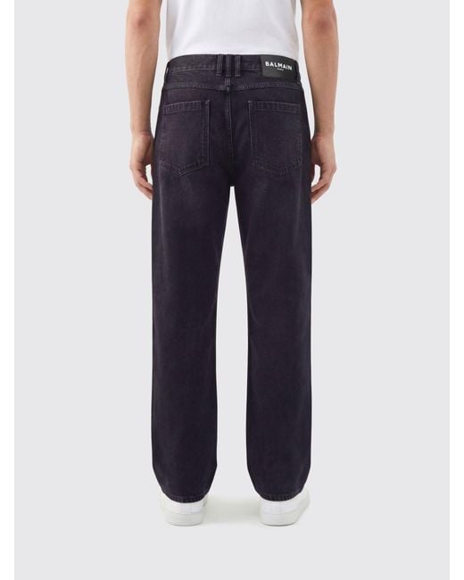 Balmain Blue 5-Pocket Jeans for men