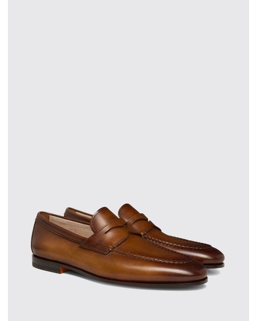 Santoni Brown Loafers for men