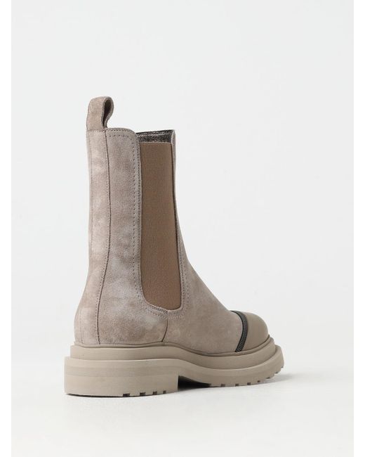 Brunello Cucinelli Natural Chelsea Boot