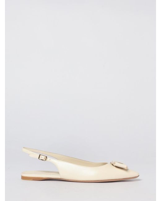 Ferragamo Natural Zelmy Leather Slingback