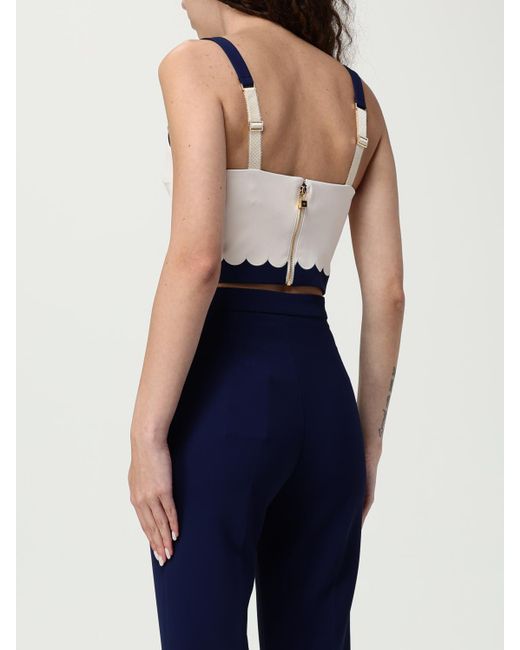 Elisabetta Franchi Blue Top Damen