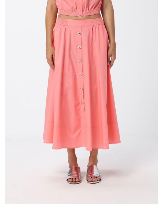 Twinset Pink Cotton Skirt
