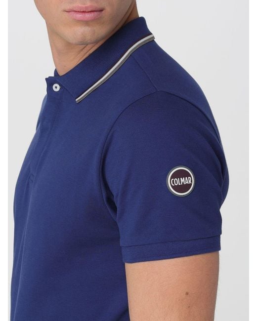 Colmar Blue Cotton Polo Shirt for men