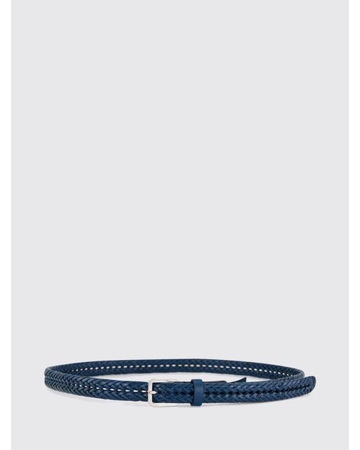 Tom Ford White Adjustable Woven Calfskin Belt With Buckle for men