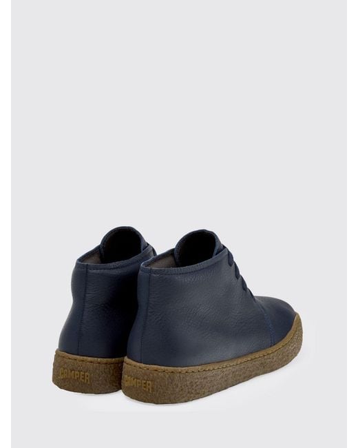 Camper Blue Peu Terreno Leather Ankle Boots for men