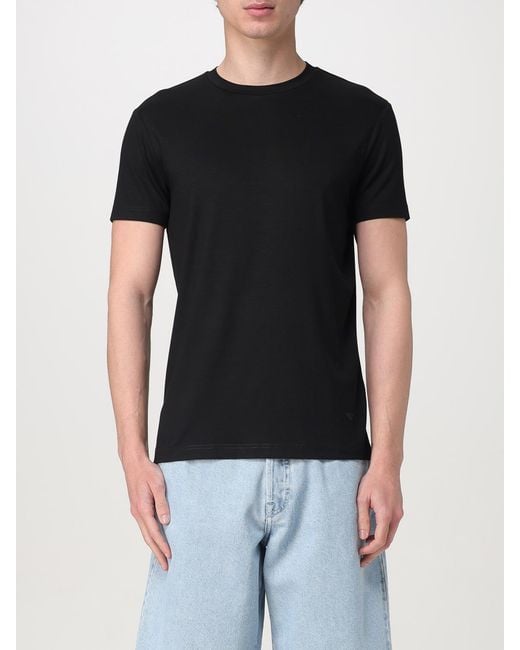 Emporio Armani Black Short Sleeve Crew Neck Tshirt for men