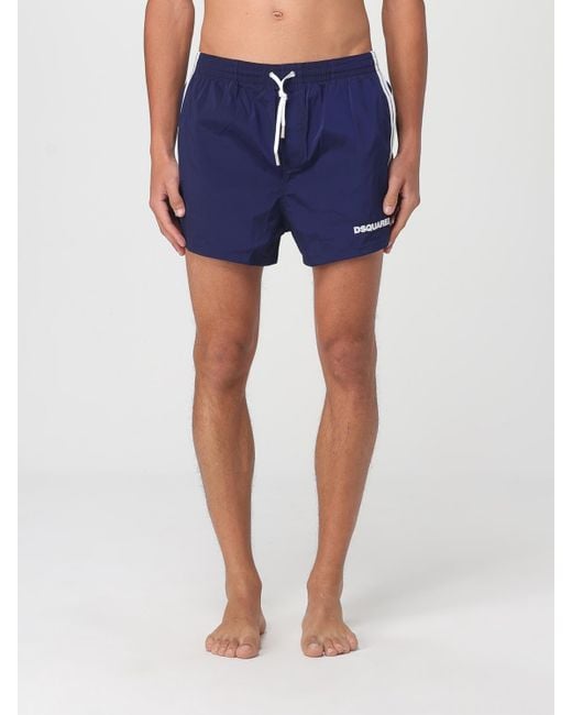 Costume Da Bagno Boxer Con Logo di DSquared² in Blue da Uomo