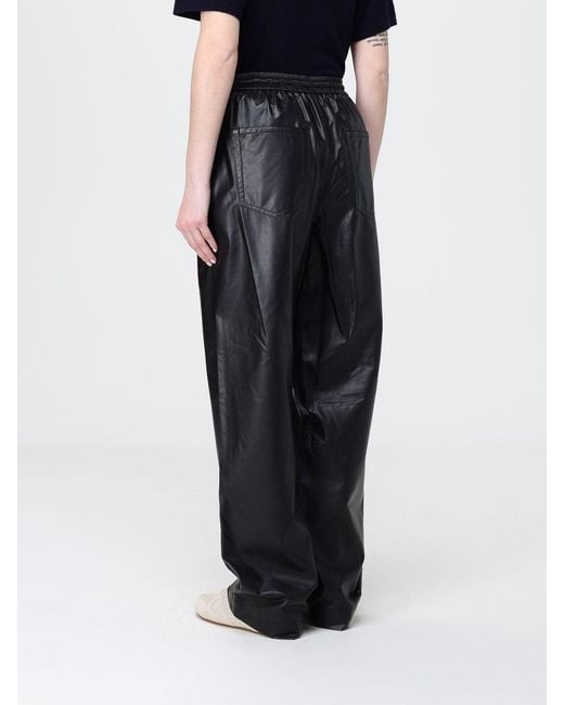 Isabel Marant Black Nereane Synthetic Leather Pants