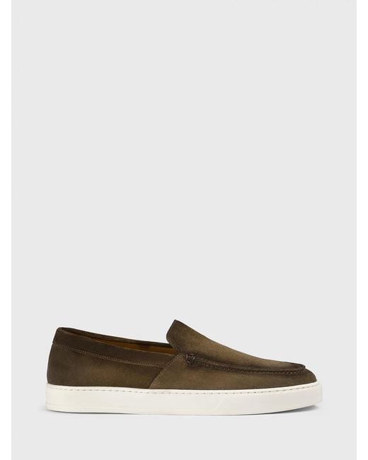 Doucal's White Suede Loafers for men