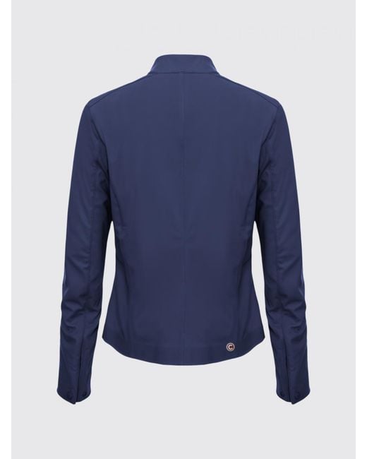 Colmar Blue Polyester Biker Jacket