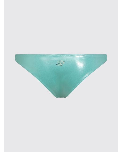 Blumarine Blue Stretch Polyester Bikini Bottom