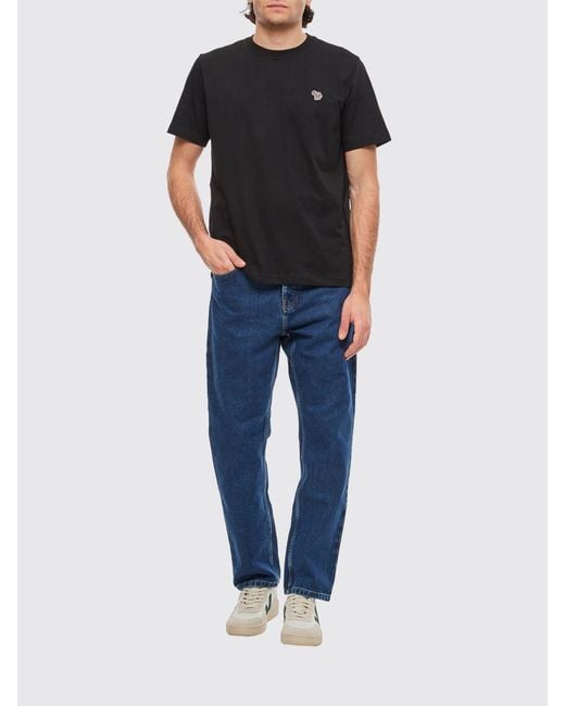 Paul Smith Black Crew Neck Cotton T-Shirt for men