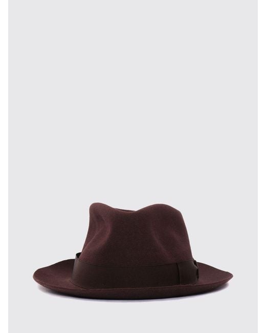 Borsalino Brown Hat for men