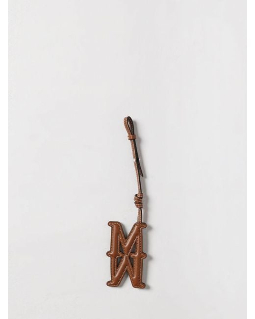 Max Mara White Schlüsselanhänger Aus Leder