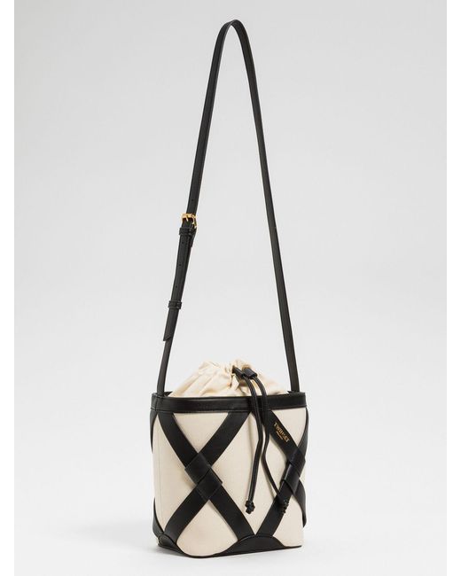 Twinset Multicolor Canvas Bucket Bag