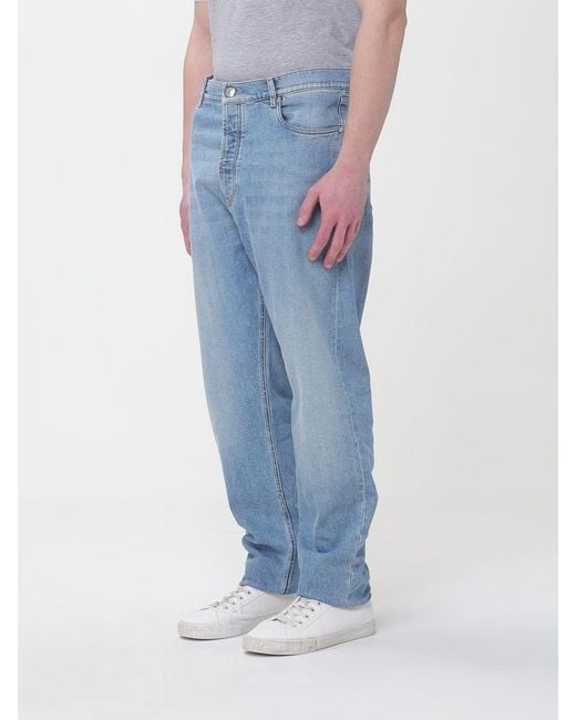 Brunello Cucinelli Blue Straight Cotton Denim Jeans for men