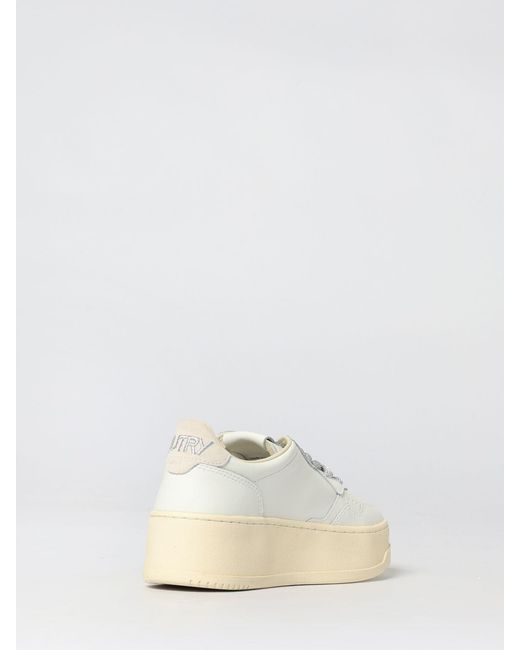 Autry Natural Medalist Platform Leather Sneakers