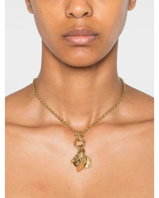 Chloé White ChloÉ Brass Necklace With Charms