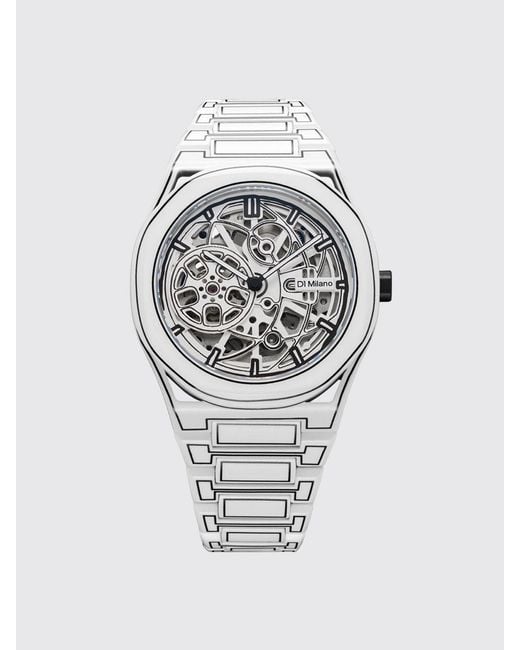 D1 Milano White Skeleton Sketch Watch for men