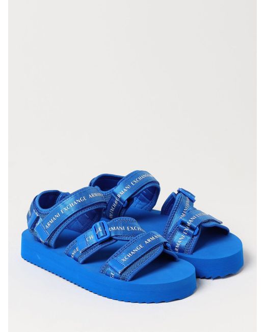 Armani Exchange Blue Sandals for men