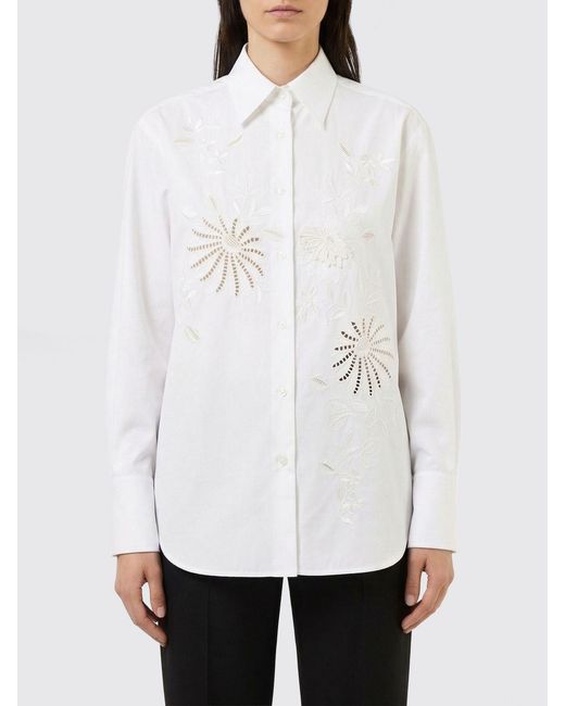 Ermanno Scervino White Cotton Shirt With Lace Inserts