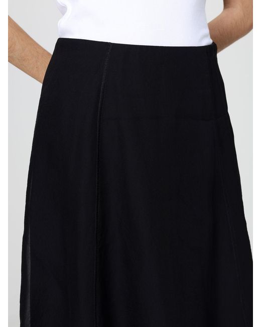 Brunello Cucinelli Black Silk Circle Midi Skirt