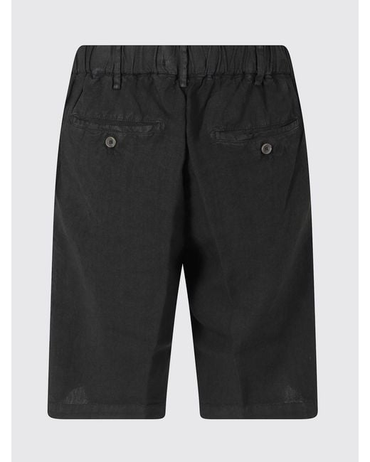 Myths Blue Linen Drawstring Shorts for men