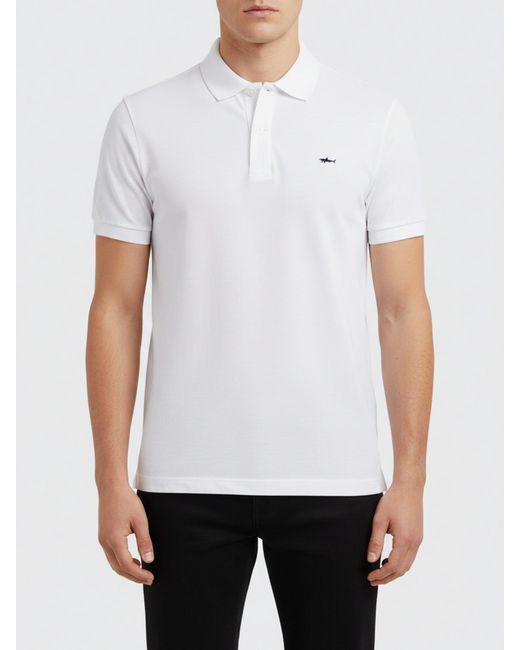Paul & Shark White Paul &Amp Shark Cotton Polo Shirt for men