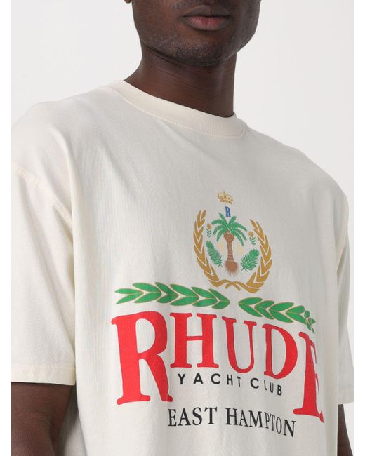 T-shirt in jersey di cotone di Rhude in Green da Uomo