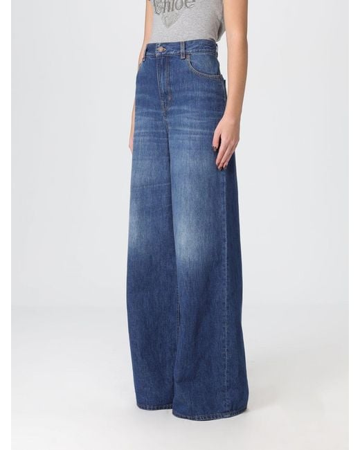 Chloé Blue Chlo&Eacute Cotton Denim Palazzo Jeans