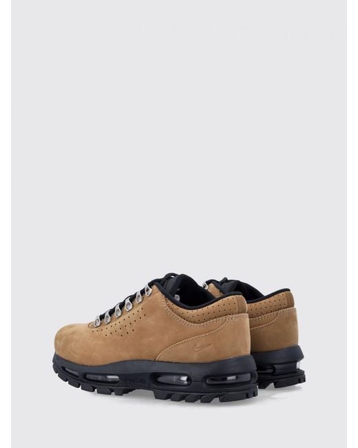 Nike White Air Max Goadome Nubuck Leather Sneakers With Swoosh Logo for men