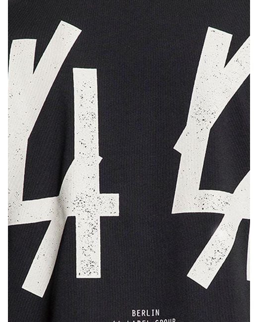44 Label Group Black Maxi Logo Cotton T-Shirt for men