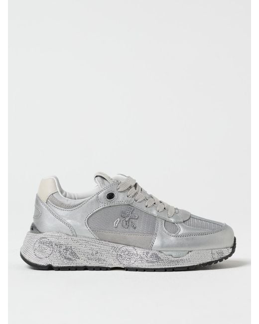 Premiata Gray Beth Glitter Sneakers